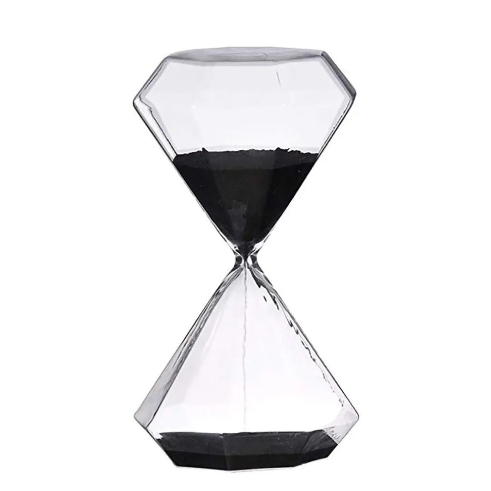 Large 30 Minutes Diamond Hourglass Meter Time Creative Glass Home Decoration Graduation Season Birthday Gift