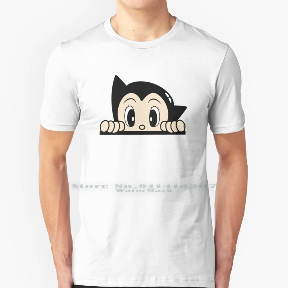 Hello Astro T Shirt 100% Puro Cotone Astroboy Astro Boy Nerd Robot Japan Japanesse Retro