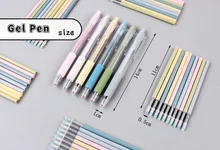Stylos à Gel encre noire Morandi, colorés, mignons, Kawaii, simples pour étudiants, fournitures scolaires et de bureau, papeterie