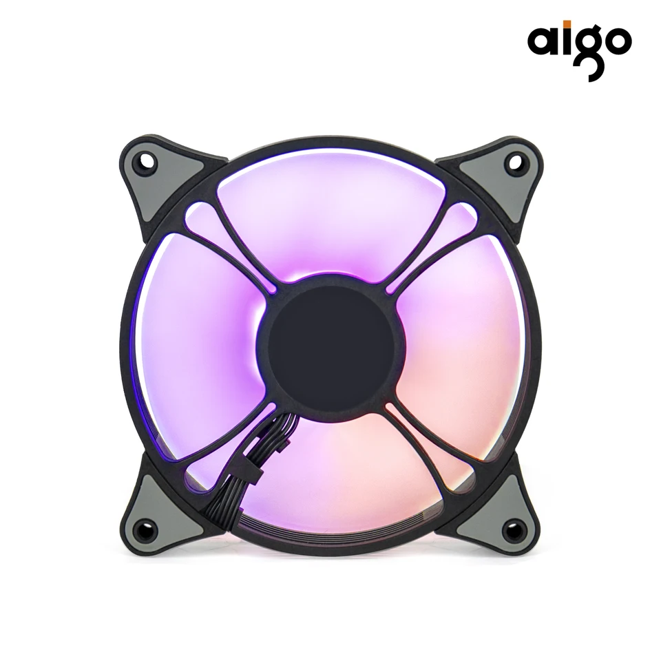 Aigo DR12 3IN1 120mm RGB LED 調節可能 色 静か 高通気性 長寿命 PC
