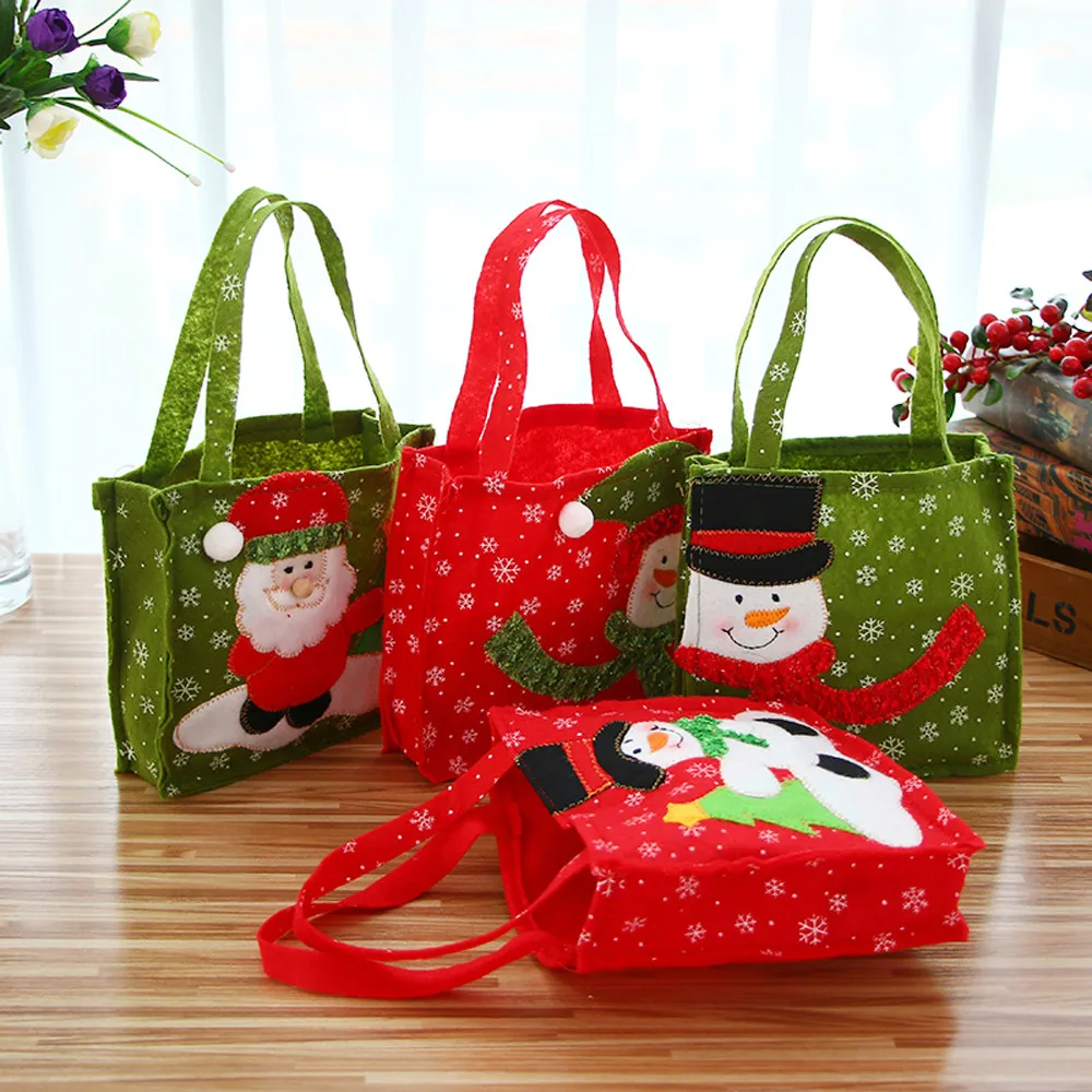 Рождественский подарок для дома Рождественская конфетка сумка Санта Клаус Снеговик Подарочная сумка Детская сумка для хранения новые подарки D5