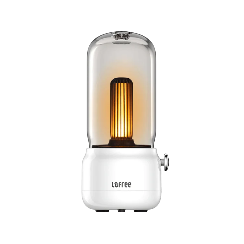 Белый Xiaomi Mijia Lofree CANDLY Ретро Свет usb зарядка/Подставка для зарядки Регулируемая яркость 1800k Светодиодная свеча свет - Цвет: Белый