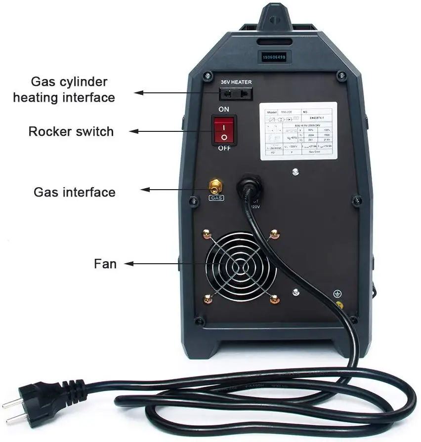 MIG230AL Digital Double Pulse Aluminum Welder MIG//Pulse/Double Pulse/ARC/Lift TIG Semi-Automatic W