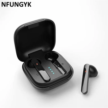 

NFUNGYK Bluetooth Earphone New style Earbuds with Microphone Sports bass Waterproof Wireless Headsets For xiaomi iPhone