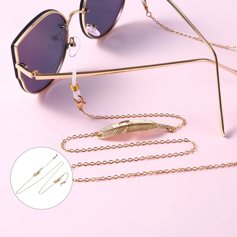1 шт. металлические цепочки для очков листья Penadant очки на веревке цепочка для очков для чтения очки шнур держатель шейный ремешок Мода