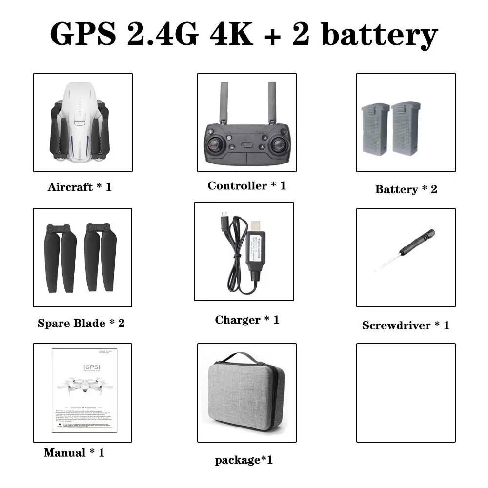 2.4G 4K SHAREFUNBAY Дрон S162 gps 4K HD 1080P 5G wifi FPV Квадрокоптер полёт 20 минут RC расстояние 500 м Дрон умный обратный Дрон pro квадрокоптер с камерой аккумулятор квадракоптер квадрокоптер дрон с камерой вертолет - Цвет: 2.4G 4K