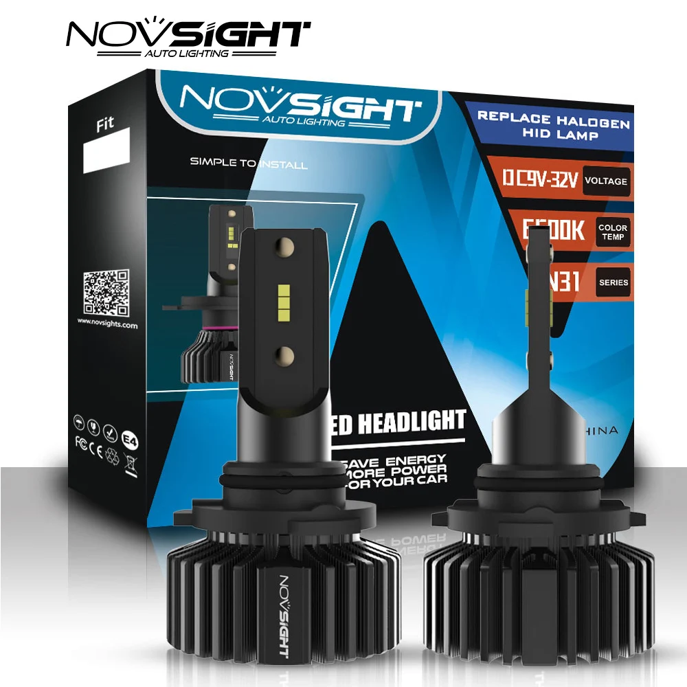 Светодиодная фара NOVSIGHT 2 шт. Mini 9006 hb4 led h7 h4 h1 h8 h11 12 В 9005 hb3 светодиодная лампа для