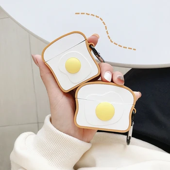 

Egg toast Cute case For airpods pro case wireless bluetooth for apple airpods pro 3 silicone cover For airpods pro capa coque