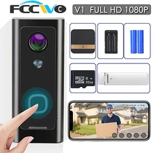 FCCWO V1 Full HD 1080P Wifi видео дверной звонок Водонепроницаемая беспроводная домашняя Secity камера Двусторонняя аудио связь ночное видение PIR умный фон