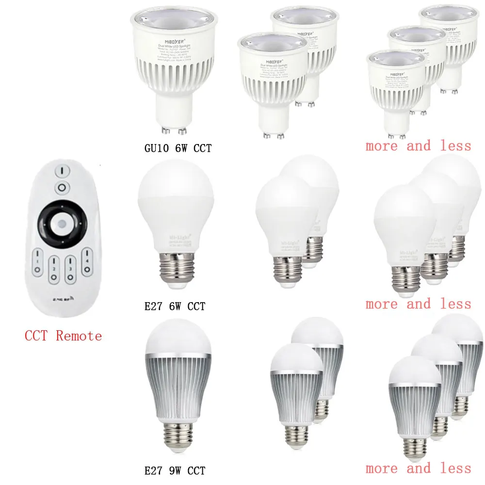 Светодиодная лампа Mi light MiBoxer 2 4G умная Беспроводная MR16 GU10 E14 E27 4 Вт 5 6 9 12 CCT/RGBW/RGBWW/RGB +