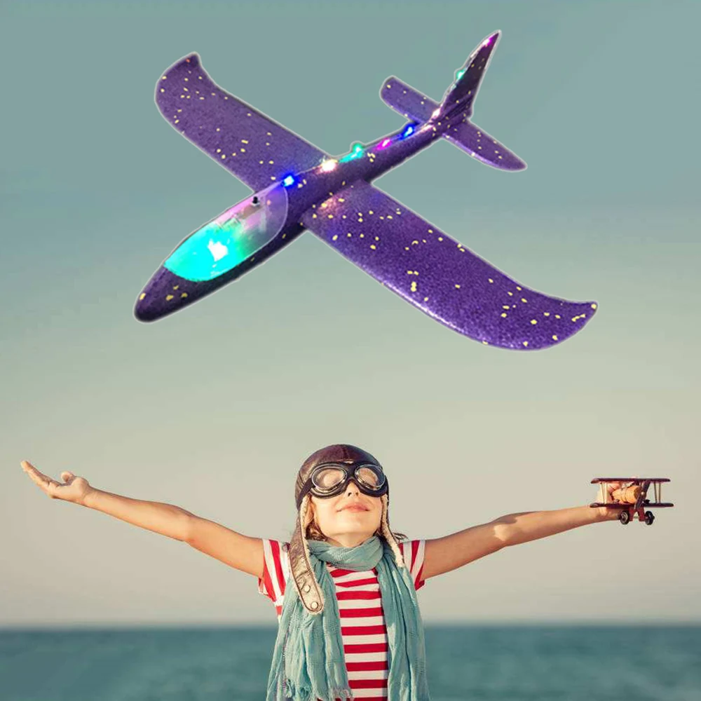 

Hand Throw Flying Glider Planes Foam Aircraft Model EPP DIY Aircraft Party Game Children Outdoor Gift funny