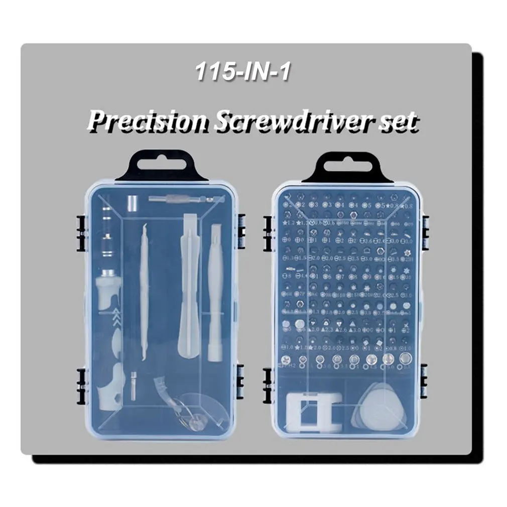 115Pcs Precision Multi-purpose Screwdriver Bit Set for Mobile Phone Computer PC Repair Disassemble Part Replacement Tools