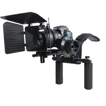 

DSLR Stabilizer Shoulder Rig +Follow Focus+ Matte Box HD Video Camera Top Handle