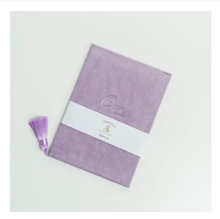 Бархатная свадебная открытка с бахромой, ретро-открытка - Цвет: purple