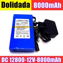 Batterie Lithium-ion rechargeable, 12V DC, 8000 MAH, haute capacité, Durable, prise US/ue, offre spéciale, livraison gratuite