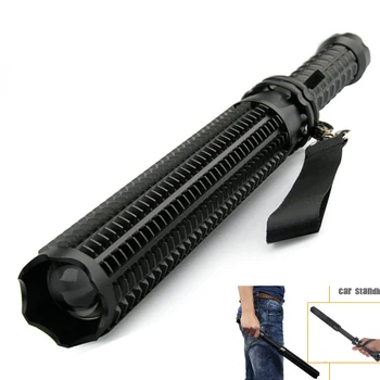 

Super Torch telescopic baton for self defense flashlight 18650 battery rechargeable car lamp waterproof zoom no electric shock