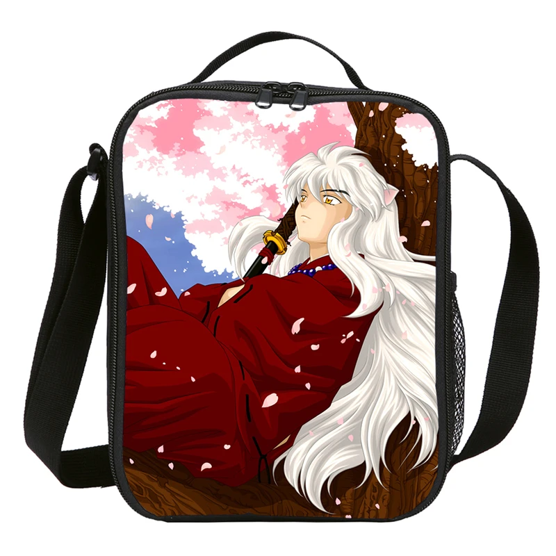 Мультфильмов Inuyasha термопакеты для обеда изолированный Коробки для обедов через Bento маленький карманный Утепленная одежда Еда хранения сумка-холодильник сумка - Цвет: Красный