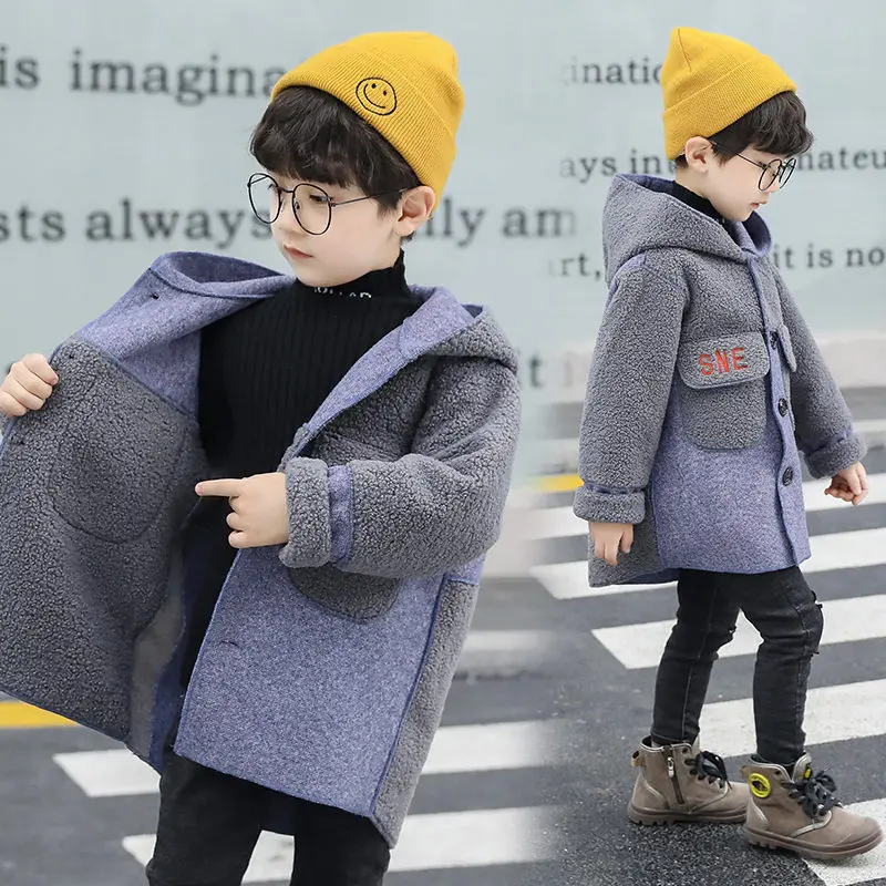 

Boys Wool Coat Spring Autumn Kids Blend Fashion Outerwear For Baby Boys Children Wedding Clothing Jackets Outfits 4 5 7 9 11 13Y
