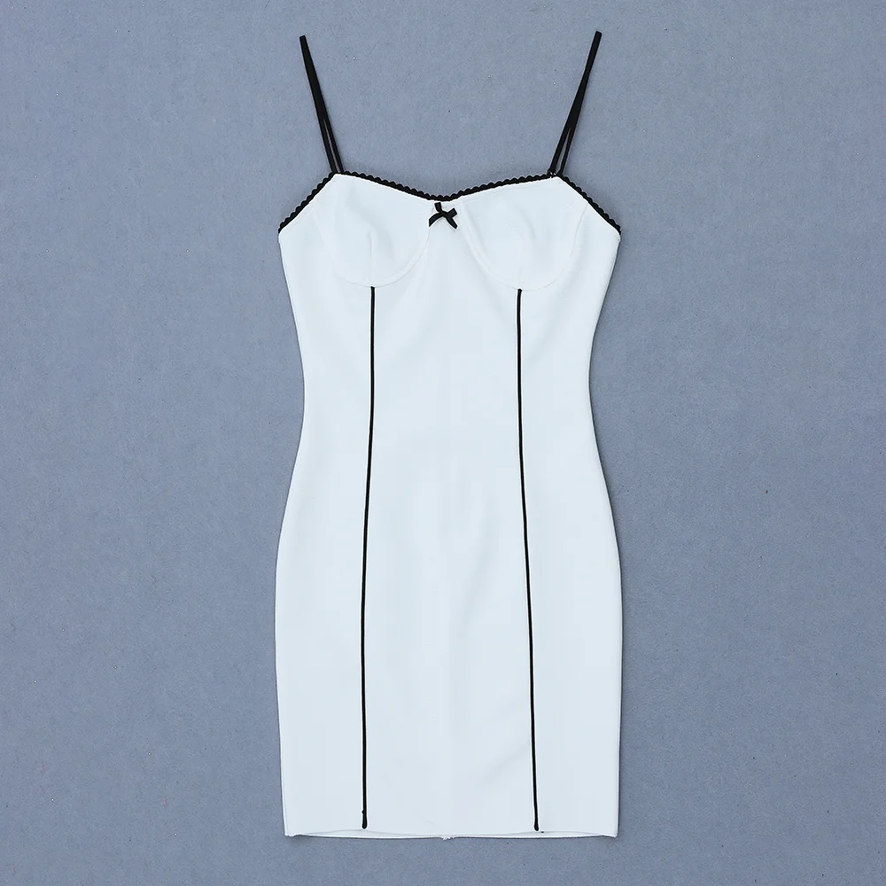 Белый ремень женское сексуальное Новое прибытие bodycon мини-повязка платье