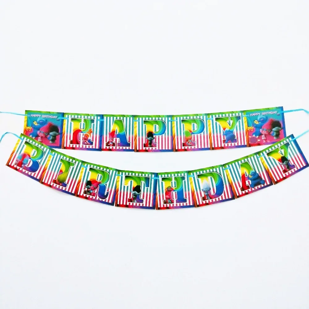 6 листов/набор милые наклейки с изображением троллей детские игрушки наклейка девочка мальчик - Цвет: To pull the flag