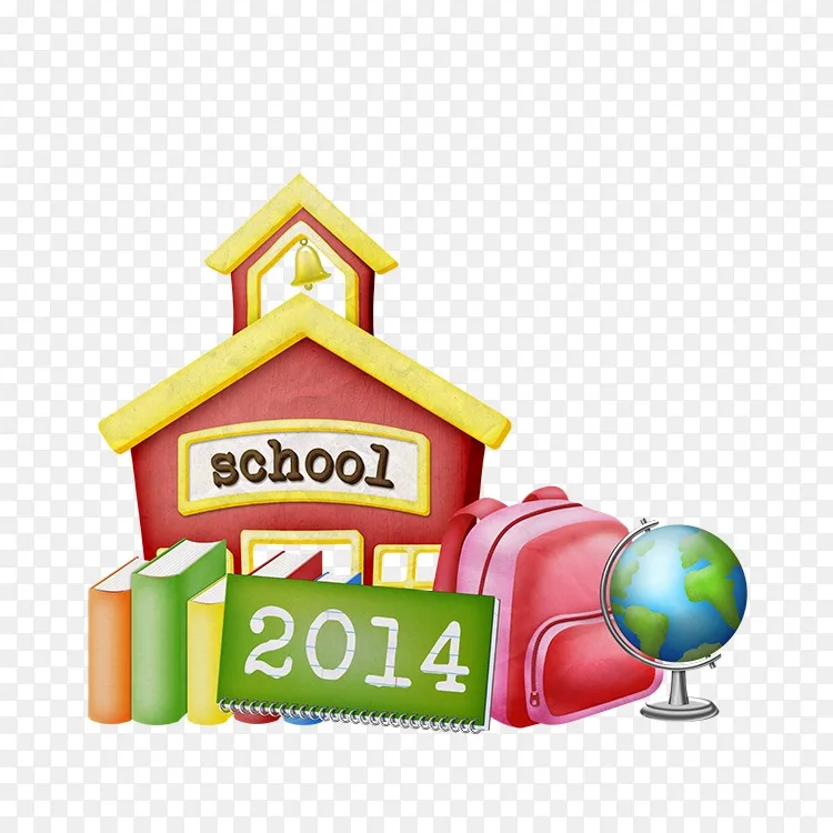 学生开学第一天剪贴画-学校