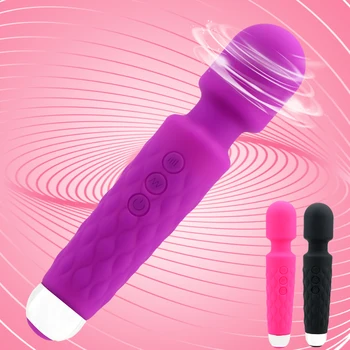 

Female Masturbation Silent Sex Toys for Woman Clitoris Stimulate Vibrator Massager Magic AV Vibrators Wand 6 Speeds 10 Modes