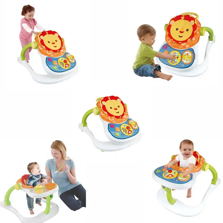 4 in 1 multifunctional entertainer lion baby walker
