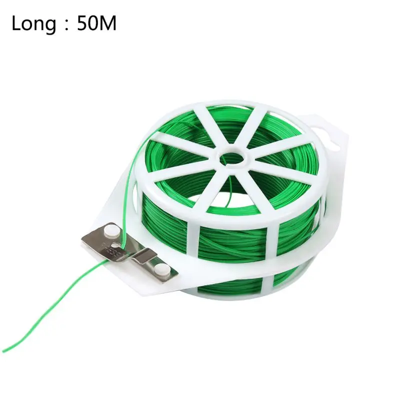Лидер продаж, 20 Вт, 30 Вт, 50/100 м завод зажим для проволоки с резак сад покрытием обучение твист-ленточка завод Поддержка фиолетового цвета с покрытием провод кабель - Цвет: L