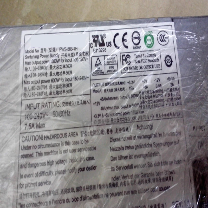 Original PSU For Supermicro 560W Switching Power Supply PWS-563-1H ...