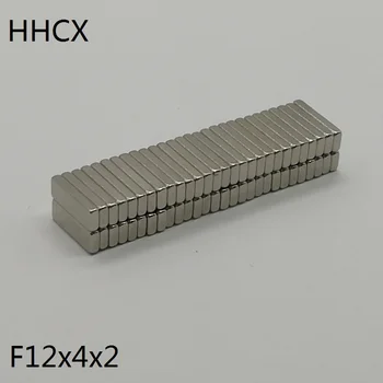 

10 20 50 100pcs/lot Magnet 12x4x2 N35 Strong Square NdFeB Rare Earth Magnet 12*4*2 Neodymium Magnet for moto