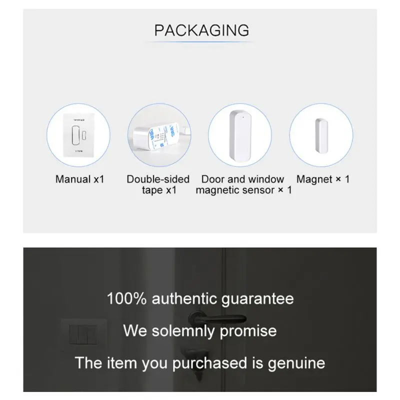Tuya Smart WiFi Door Sensor Door Open / Closed Detectors Compatible With Alexa Home IFTTT Tuya APP