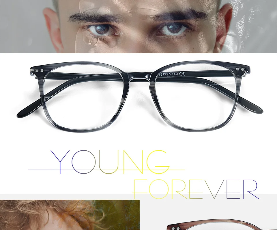 ZENOTTIC Transparent Glasses Frame Men Prescription Glasses Lenses Acetate Glasses Man Frames Optical Myopia Eyeglasses (1)