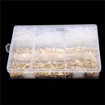 

900Pcs 2.8/4.8/6.3mm Wire Connectors Female/Male Spade Terminals Set Kit Crimp