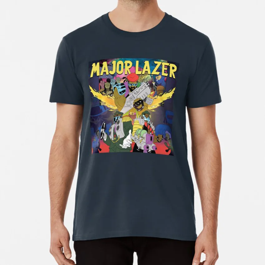 Major Lazer T shirt major lazer diplo Pattern Print T-Shirt Extra Large Asian Size S-5XL
