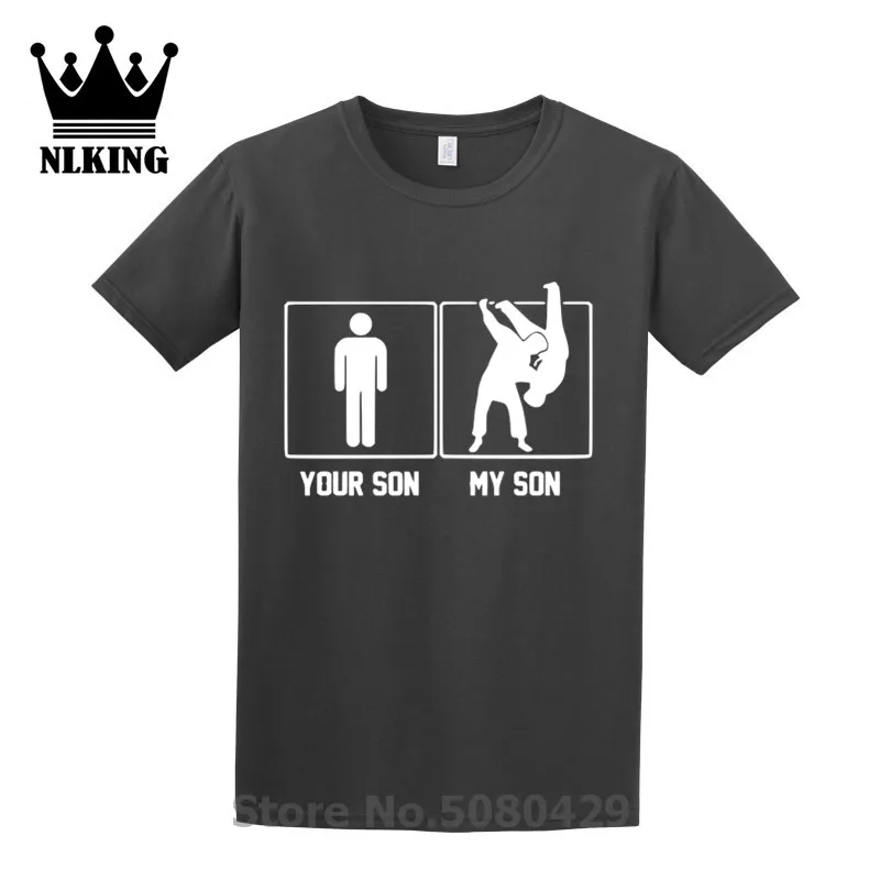 

JUDO my son your son Humor Cotton Sleeve Humor tshirt Tops 2019 Follow me Bass Guitar Player t shirt men Print T-Shir Tees New