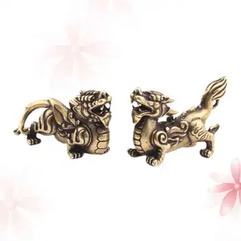 

2PCS Pi Xiu Decor Blessing Pi Xiu Kylin Desktop Adornment Creative Household Ornament for Home Hotel Dorm