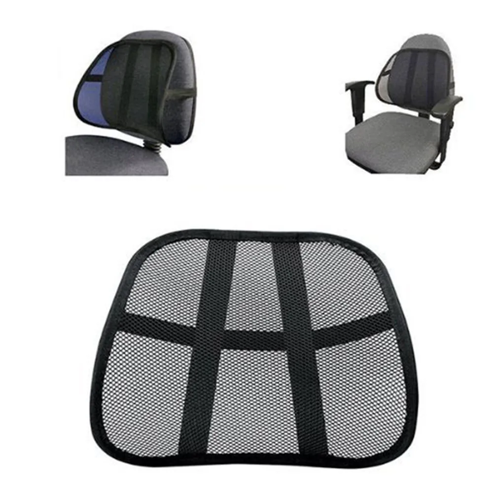 

Car Seat Office Chair Massage Back Lumbar Support Mesh Ventilate Cushion Pad Black,Mesh Back Lumbar Cushion For Car Driver