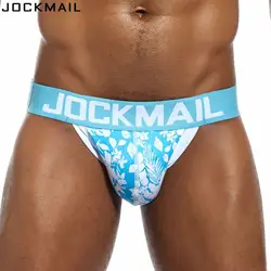 JOCKMAIL бренд для мужчин Jockstraps хлопок Сексуальный Мужской спинки ягодицы tanga hombre Стринги мужские Jock ремни Гей Нижнее белье