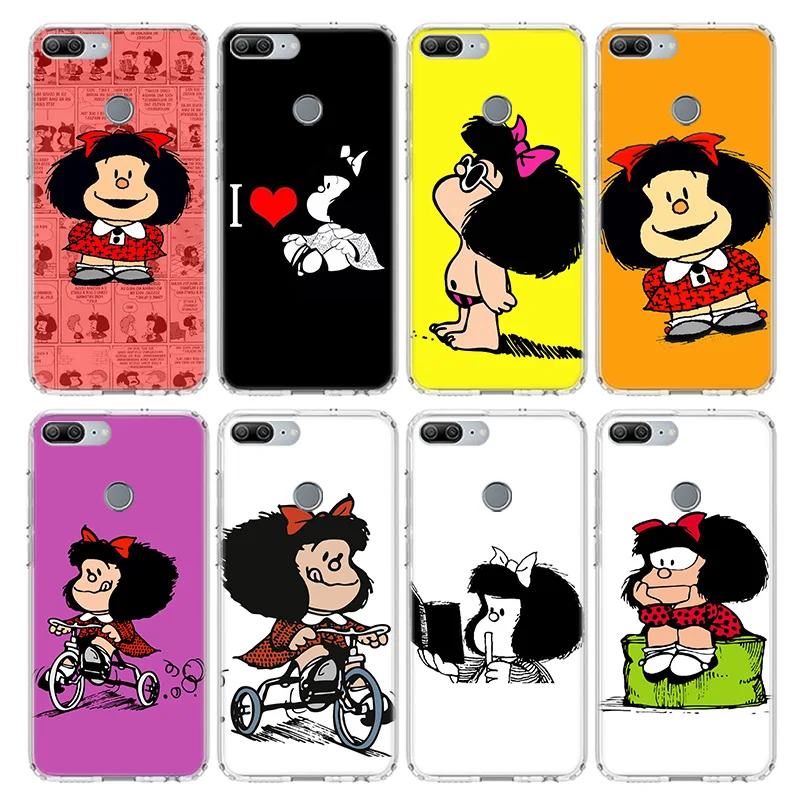 Mafalda чехол для Huawei Honor 10 9 20 Lite 9X 8X 8A Pro 7A 7X Y5 Y6 Y7 Y9 2019 V20 V30 мягкий телефона Coque|Бамперы| |