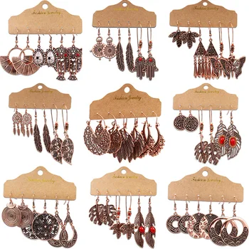 

Earrings Set for Women New 2020 Bohemia Champagne Gold Earrings 6pcs Earings Fashion Jewelry Pendientes Kolczyki