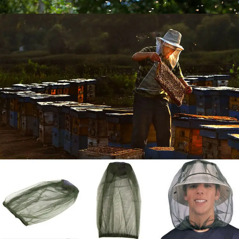 Головные уборы для пчеловодства комары мухи, сетчатая шапка для головы насекомых, защита от насекомых, надворный рыболовный мнструмент