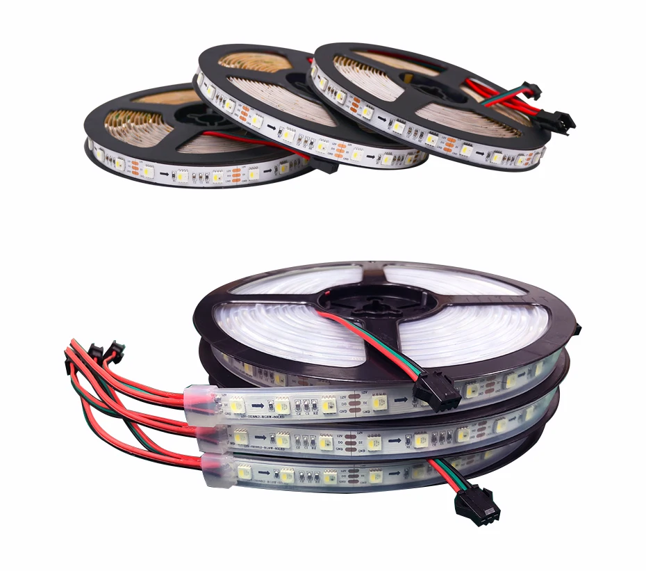 IP20/67 SK6812 12V RGBW LED Strip Light(Similar WS2812B) 60LEDs Individual Addressable RGBWW Led Pixel Lights | Освещение