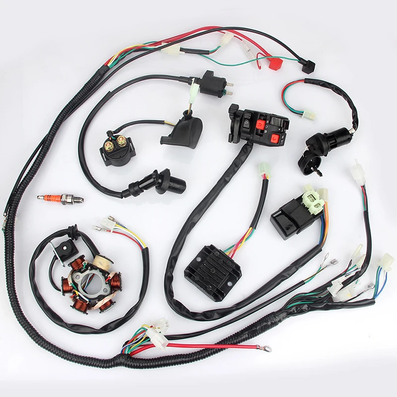 Полный Электрический жгут проводов ткацкий станок катушка CDI для GY6 125CC 150CC ATV Quad Go