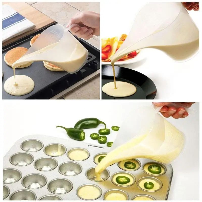 Tip Mouth Plastic Measuring Jug Cup Graduated Surface Bakery Baking Cup Capacity Measuring Large Cooking Kitchen W3D5