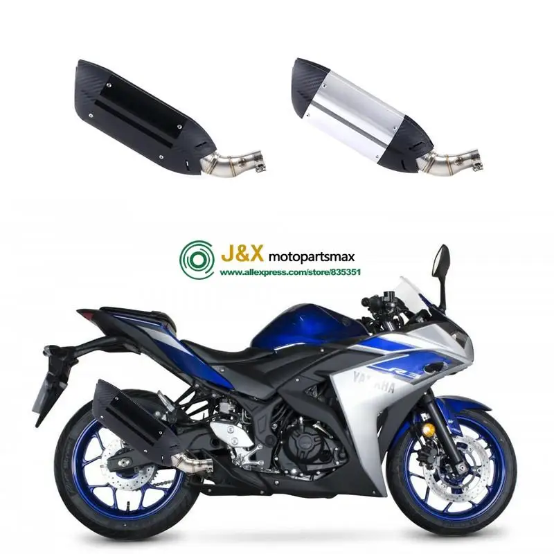 MT-03 MT03 мотоцикл глушитель трубы среднего звенья трубы Escape для YAMAHA YZF-R3 R3 R25 R30 слипоны