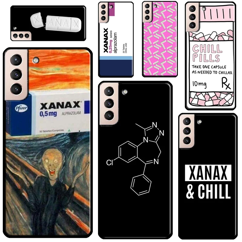Xanax Chill Pill Cover Per Samsung Galaxy S21 Ultra Note 20 Note 10 S8 S9 S10 S22 Plus S20 Fe Custodia Per Telefono