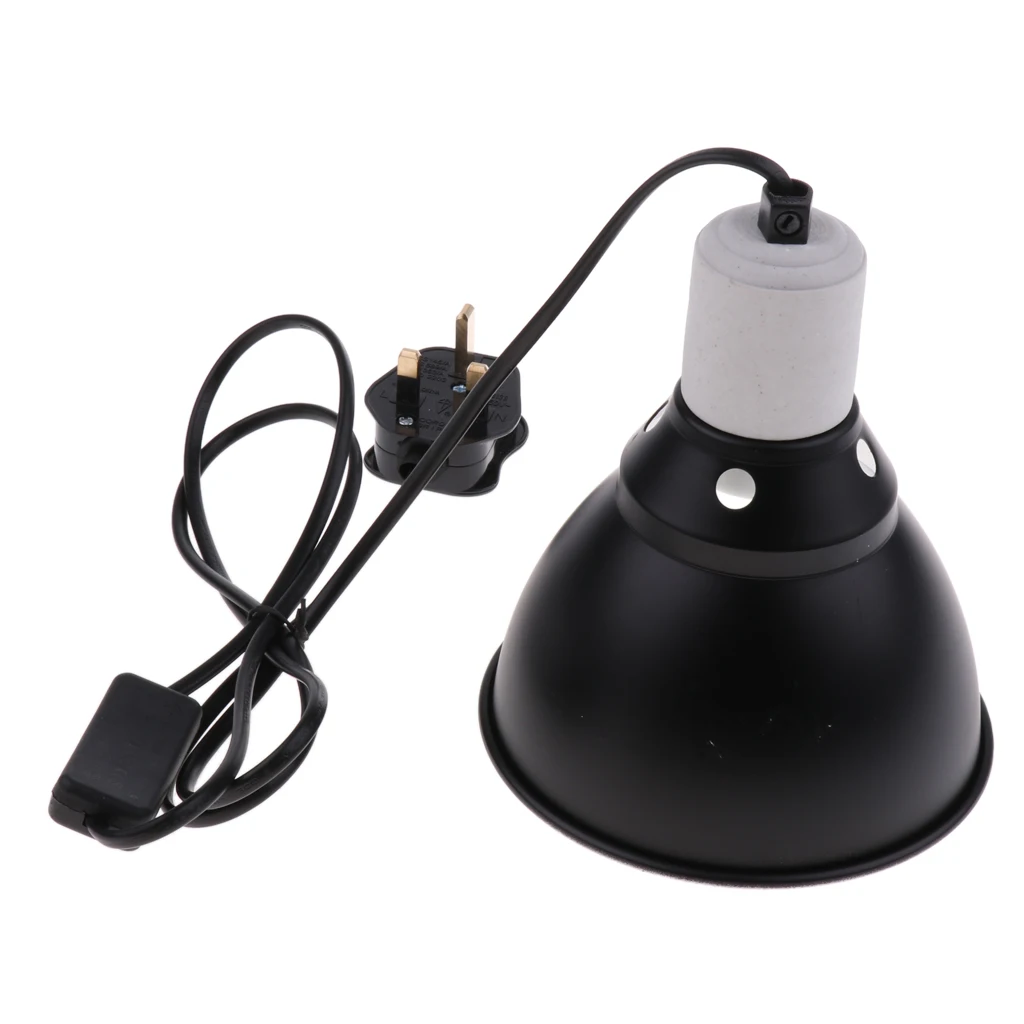 E27 50W Reptile Halogen Light Bulb UVA UVB + Dome Lamp Holder UK Plug 220V | Дом и сад