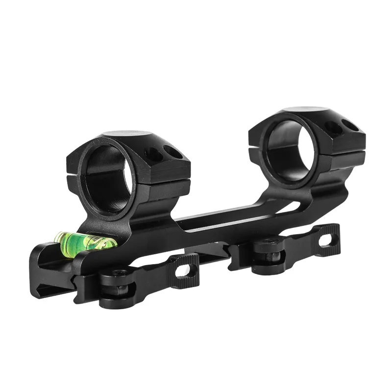 

Quick Release One Piece Scope Mounts Cantilever 25.4mm/30mm Double Rings Picatinny With Bubble Level Hunting Sights Adapter