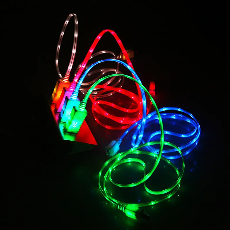 1M Colorful emitting Charge Wire Led Micro USB Cable for Samsung for HTC for iPhone 6 6S 7 8 Plus x Android phone charger cable 1M Colorful emitting Charge Wire Led Micro USB Cable for Samsung for HTC for iPhone 6 6S 7 8 Plus x Android phone charger cable
