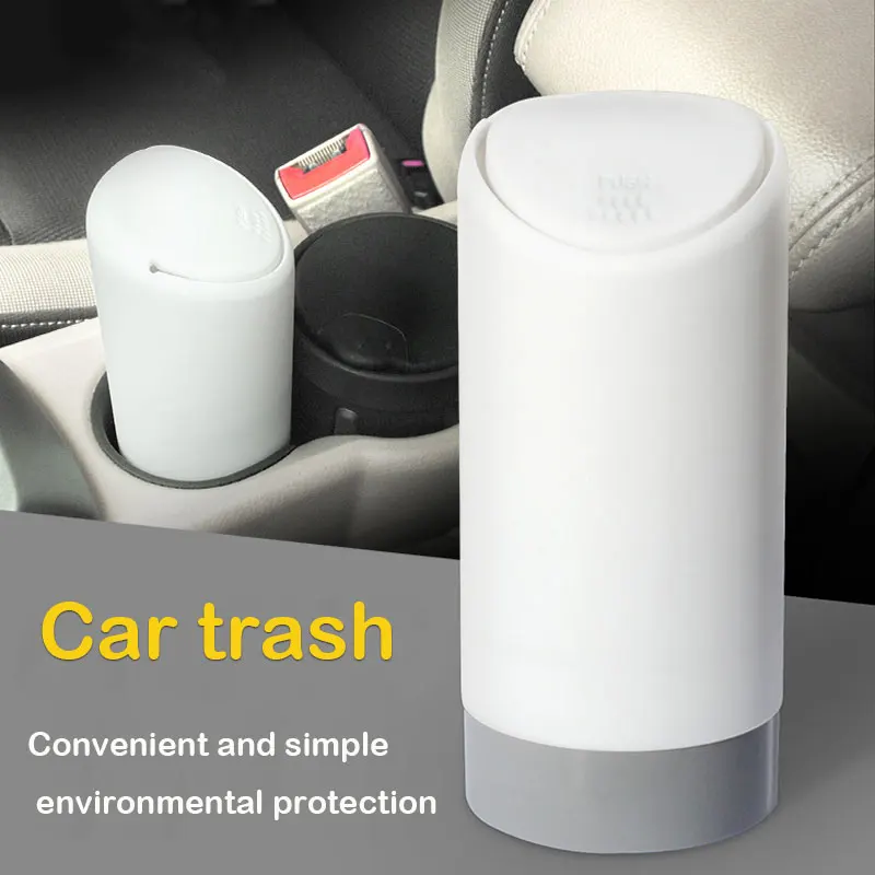 Rubbish Box Garbage Cup Creative Auto Rubbish Dustbin Trash Can Desktop Car Organizer Black/White Mini